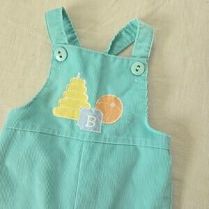 Vintage Healthtex Baby Toys Green Overalls 12 months